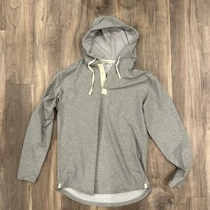 Drop-Cut: LUX Hooded Henley: Grey L